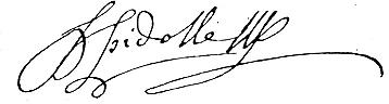 Unterschrift des Dominique Pidolle