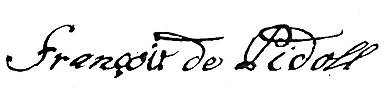 Unterschrift des François de Pidoll